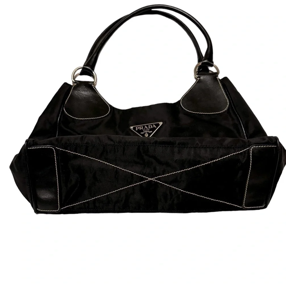 Vintage Prada Nylon Small Handbag. Black. GUC